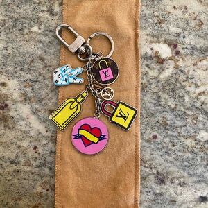 Louis Vuitton Colorful Bag Charm/Keychain wLV dust bag